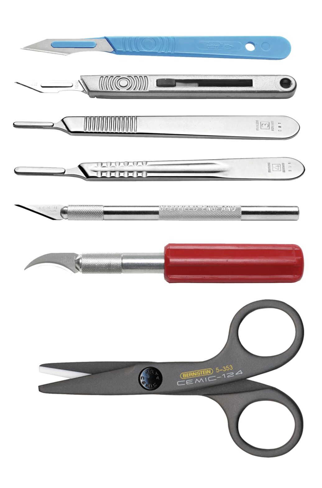 Scalpels and scissors