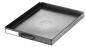 Preview: The image shows a black, rectangular tray without a lid. It has flat edges and a smooth surface. On one side, there is a small handle for lifting.