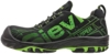 Preview: The shoe is black with green accents. It has a sporty, flat shape and a non-slip profile. On the side is the inscription "Giev Viper". The surface has small holes and seams.