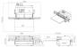 Preview: The image displays technical drawings of a device from various perspectives: front view, top view, and side view, with specific dimensions given in millimeters.