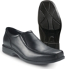 Preview: The image shows an elegant, black leather men's shoe. It has a solid sole with grooves for better grip and a sleek, flawless shape, ideal for formal occasions.