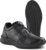 Preview: The image shows a black shoe with a smooth leather surface and a non-slip sole. It features a quick closure system with a button on the top.