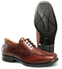 Preview: The image shows elegant, brown leather shoes with lacing. The sole is black with a non-slip pattern. The shoes appear classic and well-maintained.