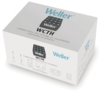 Preview: The packaging is rectangular and gray with blue lettering. The top reads "Weller WCTH", followed by the slogan "Connecting the Future of Soldering." On the side are symbols and technical information.