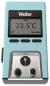 Preview: The image shows a temperature measuring device in a light blue casing. It has a large display showing the temperature at 23.5 °C, below which there are two buttons and a small probe.