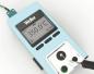 Preview: The image shows a digital thermometer from Weller. It has a blue casing with a large digital display that reads 350 °C. There is a connector on the side.