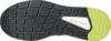 Preview: The image shows the sole of a sports shoe. It is predominantly black with a textured tread and a light green accent area. The sole is sturdy and slip-resistant.