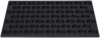 Preview: The picture shows a black baking tray with 48 round indentations. It has a flat, rectangular shape and is made of a smooth material. Ideal for baking muffins or similar items.