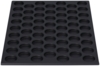 Preview: The image shows a black baking tray with 48 round indentations. The indentations are evenly arranged and have a smooth edge, ideal for muffins or small baked goods.