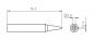 Preview: The image shows a technical drawing of a cylindrical object with a conical tip. The total length is 16.3 mm. The diameter of the tip is 0.8 mm, and the base has a thickness of 0.3 mm.