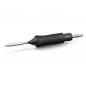 Preview: The image shows a black soldering iron with a non-slip grip. At the end, there is a silver soldering tip. The iron has an ergonomic shape for better grip.