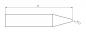 Preview: The image displays a technical drawing of an object measuring 29 units in length. One end tapers to a point, while the other end is straight. There is a rounded area (radius 4).