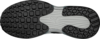 Preview: The image shows the underside of a sports shoe. The sole features a textured pattern with protruding, round and rectangular dots, and a logo is visible in the center.