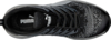 Preview: The image shows a black sports shoe with a gray pattern and gray laces. The lining is black, and the Puma logo is visible on the tongue.