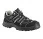 Preview: The shoe is a sturdy, black hiking shoe with a grippy, profiled sole. It has laces and reflective elements that provide better grip and comfort.