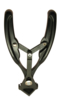 Preview: The image shows a black multi-tool with two curved handles that are connected in the middle. At the bottom, there is a pointed area for working on materials.