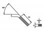 Preview: The image displays a technical drawing of a tool, likely a measuring device. One line indicates a 45° angle, another measures 16 units. To the right, two small rectangles are depicted.