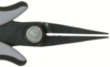 Preview: The image shows scissors with black blades and a gray handle. The blades are narrow and serrated at the tip, making them suitable for various cutting tasks.