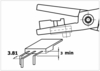 Preview: The image shows a technical drawing of a tool with two handles attached to an electrical component with three contacts. Dimensions are provided: 3.81 and 3 min.