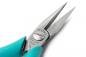 Preview: The image shows an elegant needle-nose plier with a shiny silver metal tip and ergonomic, turquoise handles. The tips are sharp and precise, ideal for gripping.