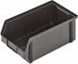 Preview: The image shows a rectangular, black plastic box with slightly raised sides and open ends. It has a smooth surface and is used for storing or organizing items.