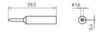 Preview: The image shows a technical drawing of a tool with an overall length of 295 mm and a diameter of 16 mm. The view includes dimensions and a top view.