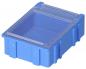 Preview: The image shows a rectangular, blue box with a transparent lid. The box has smooth sides and a flat bottom, suitable for storing small items.