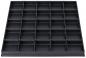 Preview: The image shows a black plastic tray with uniform, small compartments in a square layout. It has a total of 36 compartments, all of the same size.