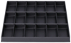 Preview: The image shows a black, flat plastic mold with 20 uniform, rectangular indentations, arranged in a grid of 4 rows and 5 columns.