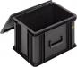 Preview: It is a black, rectangular plastic box with a removable lid. The box has side handles and is sturdily built, ideal for storing items.