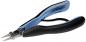 Preview: The image shows a fine, pointed pair of pliers with long, narrow jaws. The handle is ergonomically designed, black with blue elements. Ideal for precise tasks.