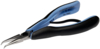 Preview: The image shows a pointed pair of pliers with two handles. The handles are black with blue accents. The pliers have a narrow, precise working surface for delicate tasks.