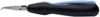 Preview: The image shows a narrow pair of pliers with an elongated, angled tip. The handle is ergonomically designed, with a black and blue surface.