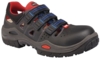 Preview: The shoe is black with gray and red accents. It has a sporty look and three buckles for adjustment. The sole is sturdy, with a grippy pattern for good traction.