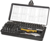 Preview: The image shows a toolbox with numerous sockets and screwdriver bits. Inside the lid, there is an overview of the included parts. A handy wrench is also included.