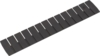 Preview: The image displays a long, narrow, rectangular strip in black. The strip consists of several equally sized, narrow segments that are slightly staggered.