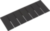 Preview: The image shows a flat, rectangular object made up of several equally-sized, narrow black tiles. Each tile has a slight notch on one side.