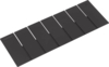 Preview: The image shows a rectangular, black mat with several parallel, long, and narrow grooves. It is flat and has a simple, plain shape.