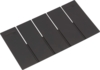 Preview: The image shows a row of five rectangular, flat, black plates, arranged side by side and appearing slightly folded. The surface is smooth.