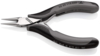 Preview: The image shows a pointed pair of pliers with narrow, long jaws, suitable for precise gripping and bending of small parts. The handles are ergonomic and black.