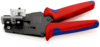 Preview: The image shows a wire-cutting pliers with red handles and blue accents. The pliers have a metallic, black surface and a transparent, rectangular holder.