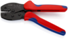 Preview: The image shows a crimping tool with black blades and red, ergonomic handles. It has a special structure to connect or crimp cables.