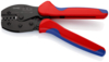 Preview: The image shows a pair of pliers with red and blue handles. The jaws are black and feature serrated edges. It is used for processing wires or cables.