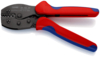 Preview: The image shows a cable cutter pliers with red and blue handles. The pliers have a black metal working surface with notches for cutting, crimping, and stripping wires.