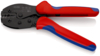 Preview: The image shows a crimping tool with red and blue handles. The head of the pliers is black and has various notches for processing and connecting cables.