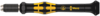 Preview: The image shows a screwdriver with a black handle and yellow, rubber-like decorations for better grip. The tip is silver and has a hexagonal shape.