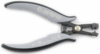 Preview: The image shows a pair of pliers with gray, ergonomic handles and a metal construction. It has a closed shape with a spring in the middle for opening and closing.