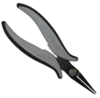 Preview: The image shows a pair of pliers with long, pointed jaws. The handles are ergonomically shaped and have a gray, non-slip surface. It appears sturdy and precise.