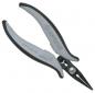 Preview: The image shows a flatter pair of pliers with long, pointed jaws. The handles are grey with black, non-slip material. Ideal for precise work in tight areas.