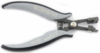 Preview: The image shows a pair of pliers with gray, rubberized handles and a spring mechanism in the middle. It has a black working area with a special opening for gripping.